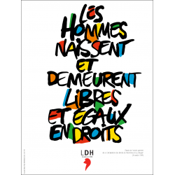 Affiche "Les Hommes naissent et demeurent libres et égaux en droit."