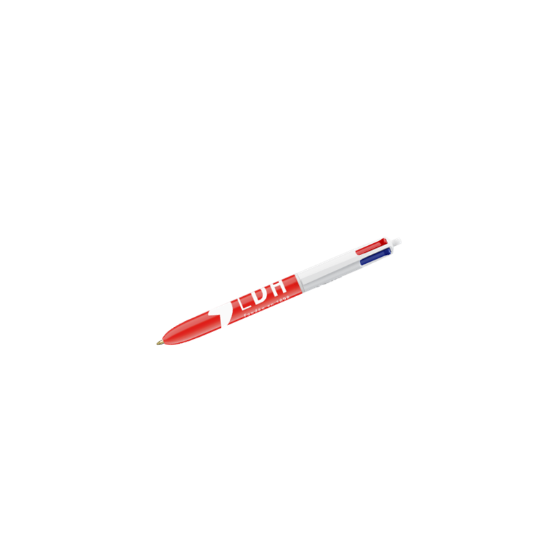 Stylo BIC 4 couleurs LDH - rouge
